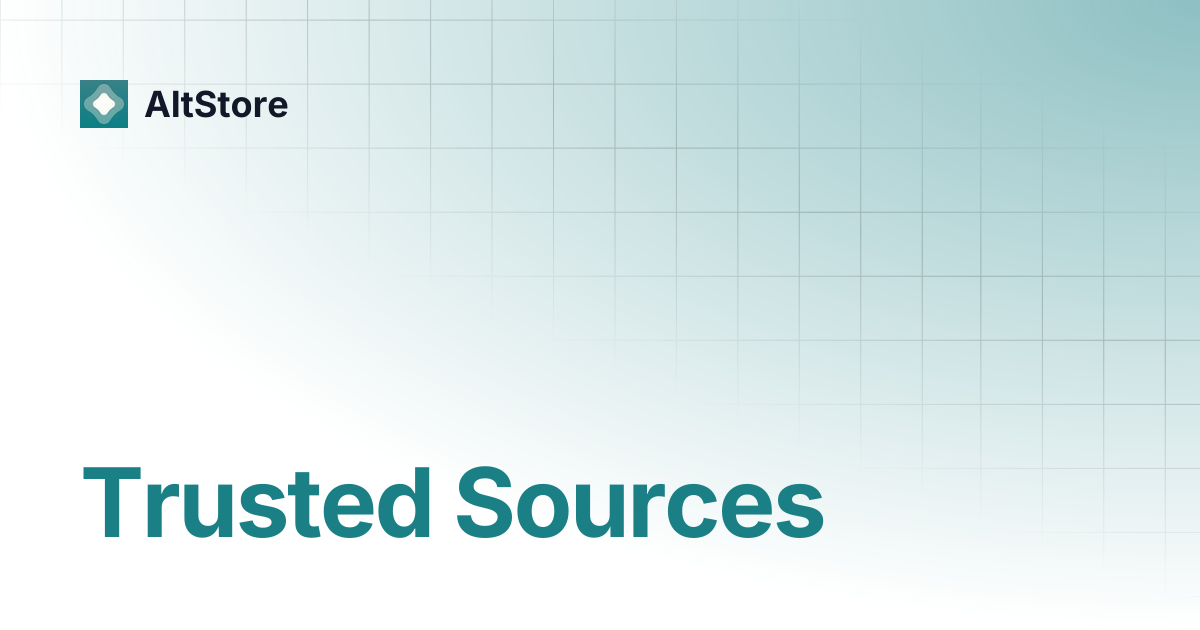 Trusted Sources | AltStore