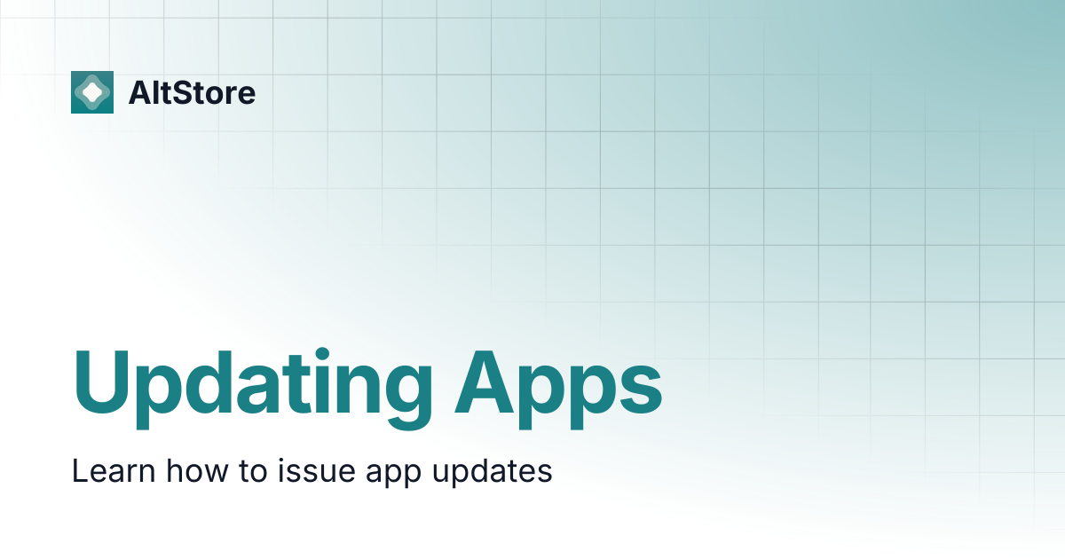Updating apps altstore